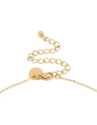 Waterproof Gold Plated Stainless Steel Mini Heart Letter S Necklace