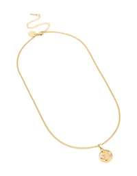 Waterproof Gold Plated Stainless Steel Virgo Circle Necklace