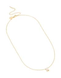 Waterproof Gold Stainless Steel Cubic Zirconia Mini Pavé Letter K Necklace
