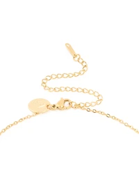 Waterproof Gold Stainless Steel Cubic Zirconia Mini Pavé Letter K Necklace