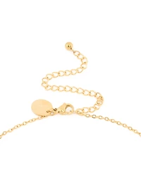 Waterproof Gold Plated Stainless Steel Large Bubble Letter J Necklace