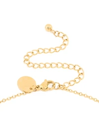 Waterproof Gold Plated Stainless Steel Large Bubble Letter B Necklace