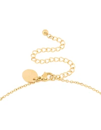 Waterproof Gold Plated Stainless Steel Large Bubble Letter C Necklace