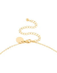Waterproof Gold Plated Stainless Steel Large Bubble Letter E Necklace