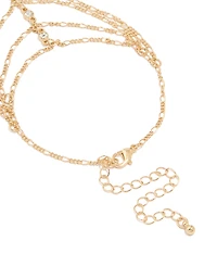 Gold Diamante Layered Hand Chain
