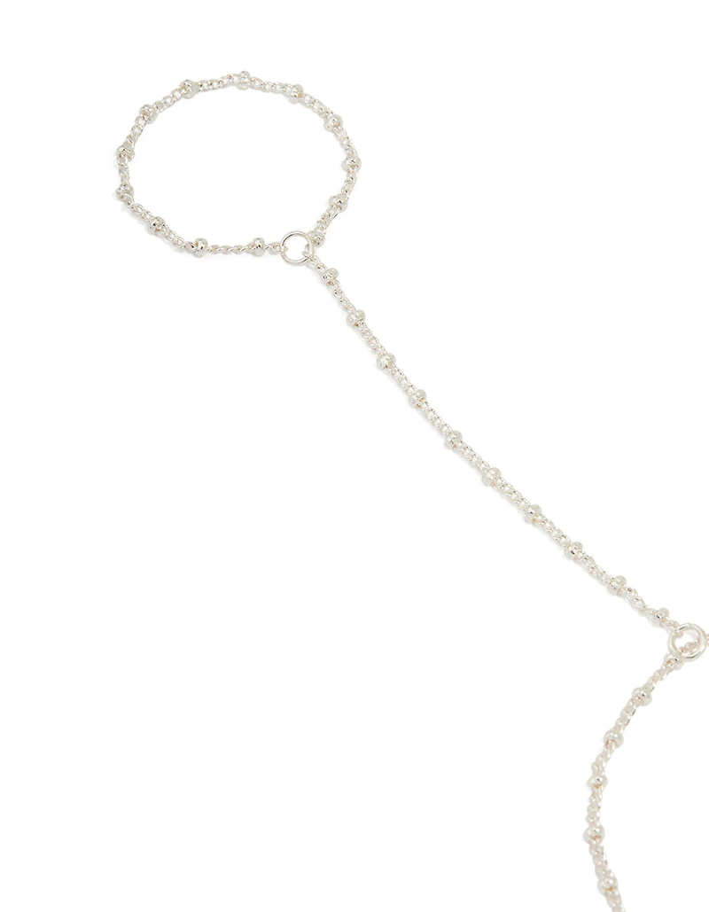Silver Dainty Ball Hand Chain
