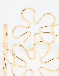 Gold Large Flower Arm Cuff