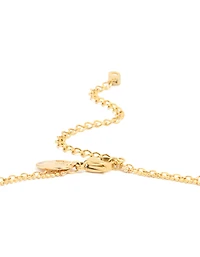 Waterproof Gold Plated Stainless Steel Cubic Zirconia & Seahorse Layered Necklace