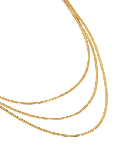 Waterproof Gold Plated Stainless Steel Snake Chain Necklace
