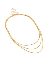 Waterproof Gold Plated Stainless Steel Snake Chain Necklace