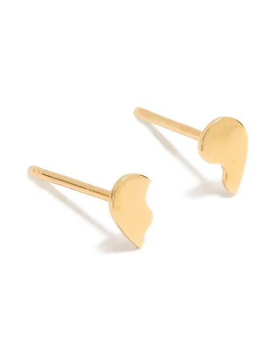 Piercing au cœur BFF en acier inoxydable chirurgical plaqué or 24 carats