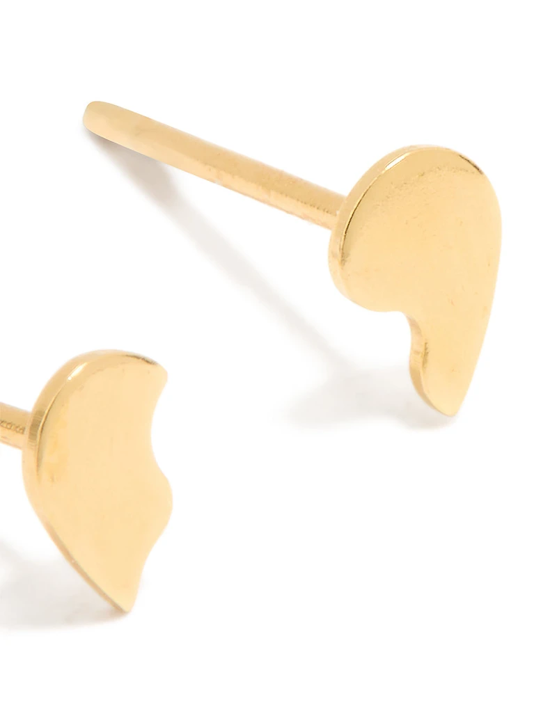 Piercing au cœur BFF en acier inoxydable chirurgical plaqué or 24 carats