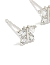 Piercing Piercing Butterfly Zirconia en or blanc en or blanc