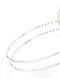 Silver Blue Stone Swirled Arm Cuff