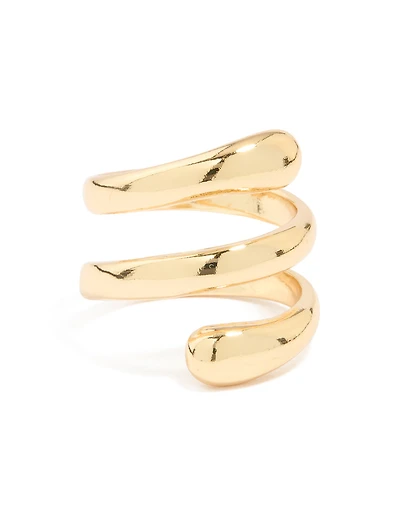Gold Plated Triple Layer Twist Ring