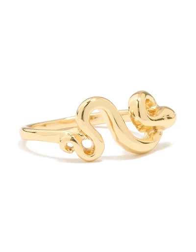 Gold Plated Swirl Loop Ring