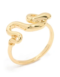 Gold Plated Swirl Loop Ring