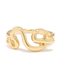 Gold Plated Swirl Loop Ring