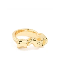 Gold Plated Swirl Twist Ring