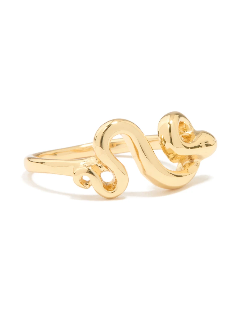 Gold Plated Swirl Loop Ring