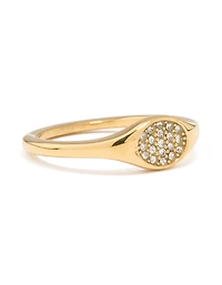 Waterproof Gold Plated Stainless Steel Diamante Circle Ring