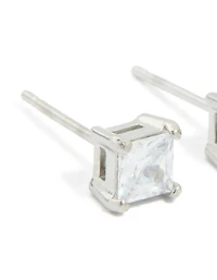 Stainless Steel 5MM Prism Square Stud Earrings