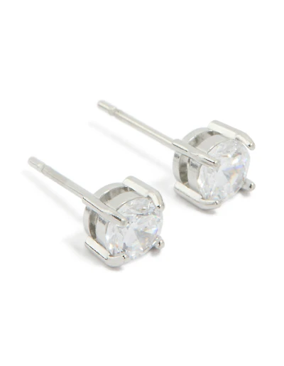Surgical Steel 5mm Prism Stud Earrings
