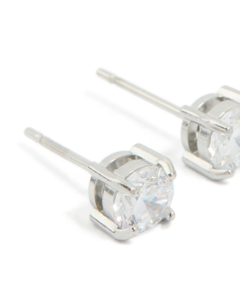 Surgical Steel 5mm Prism Stud Earrings