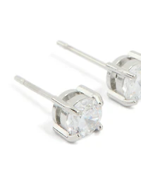 Surgical Steel 5mm Prism Stud Earrings