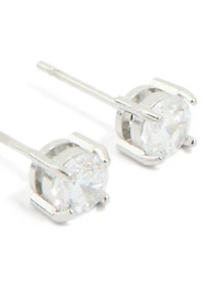 Surgical Steel 5mm Prism Stud Earrings