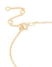 Bracelet porte-bonheur en perles en argent sterling plaqué or