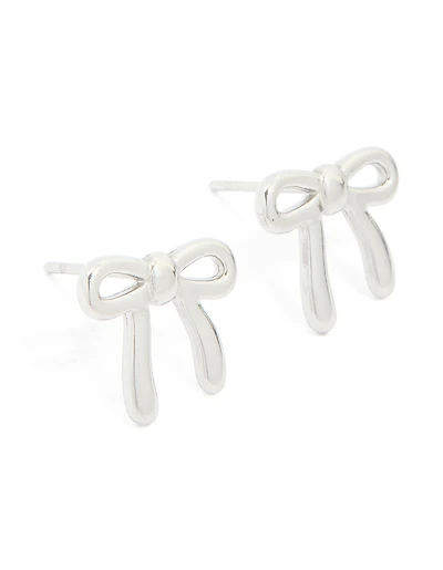 Waterproof Stainless Steel Enamel Bow Earrings Made From Stainless Steel