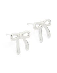Waterproof Stainless Steel Enamel Bow Earrings Made From Stainless Steel
