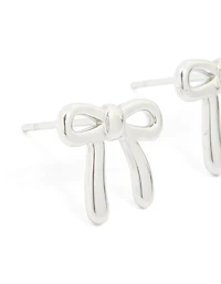 Waterproof Stainless Steel Enamel Bow Earrings Made From Stainless Steel
