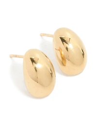 Boucles d’oreilles épaisses en acier inoxydable plaquées or et imperméables