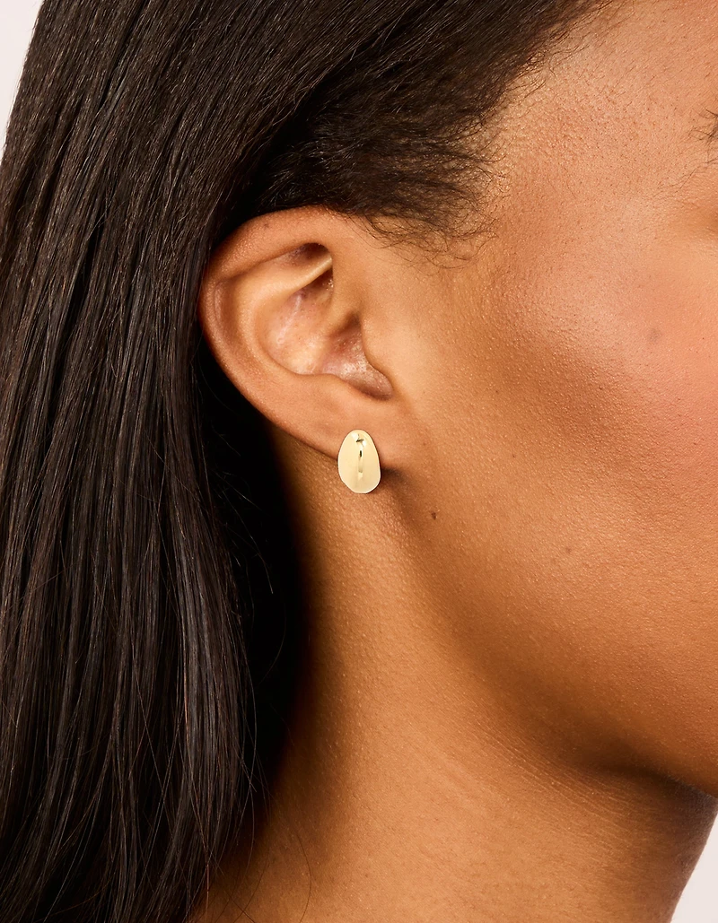 Boucles d’oreilles épaisses en acier inoxydable plaquées or et imperméables