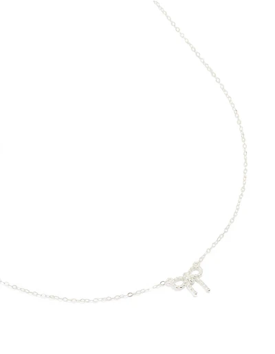 Collier de nœud texturé en argent sterling