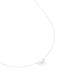 Collier de nœud texturé en argent sterling