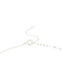 Sterling Silver Textured Bow Necklace
