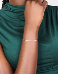 Bracelet en maillon torsadé en argent sterling