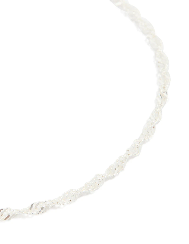 Bracelet en maillon torsadé en argent sterling
