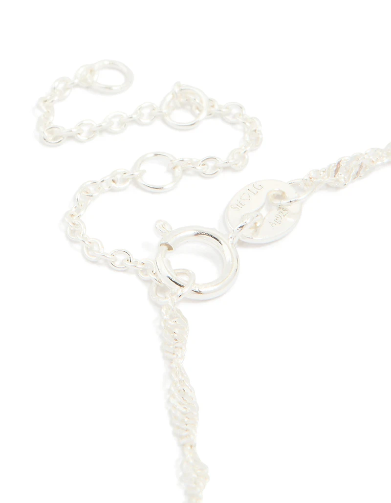 Bracelet en maillon torsadé en argent sterling