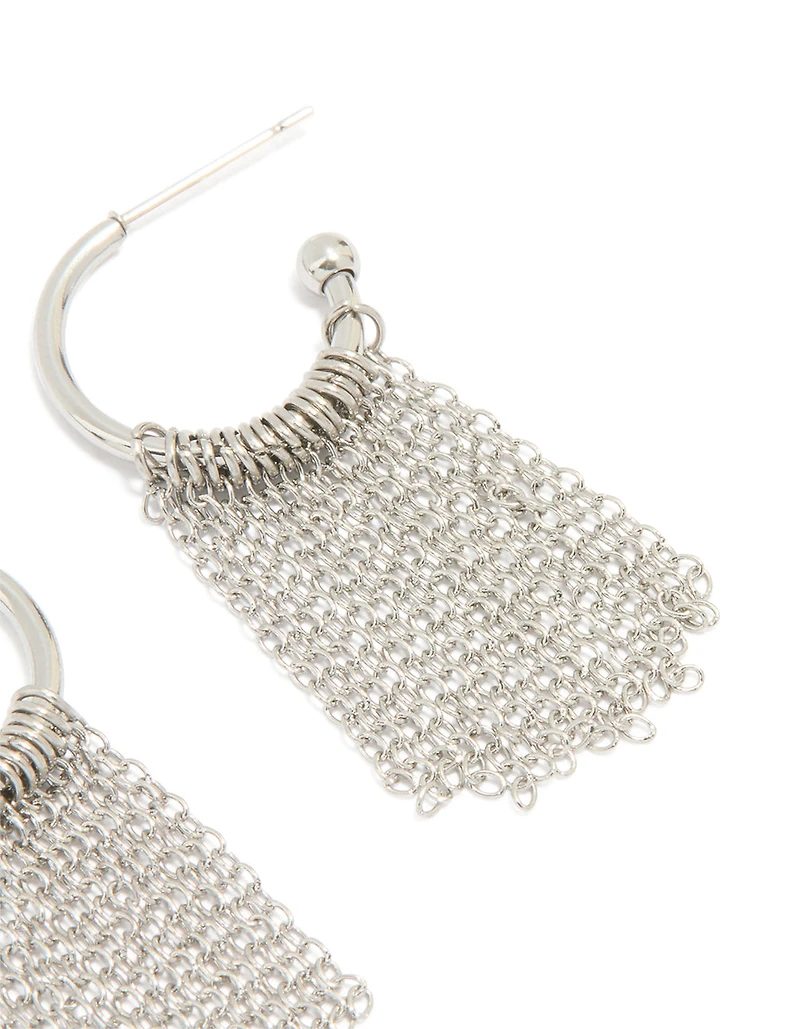 Boucles d’oreilles à cerceau en acier inoxydable imperméable à pompons