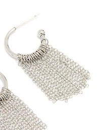 Boucles d’oreilles à cerceau en acier inoxydable imperméable à pompons