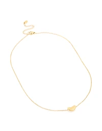 Collier pendentif imperméable en acier inoxydable plaqué or