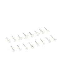 Silver Cross & Star Stud Earrings 8-Pack