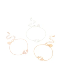 Mixed Metal Planet Bracelets 3-Pack