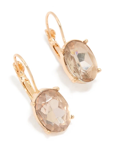 Gold Diamante Drop Earrings