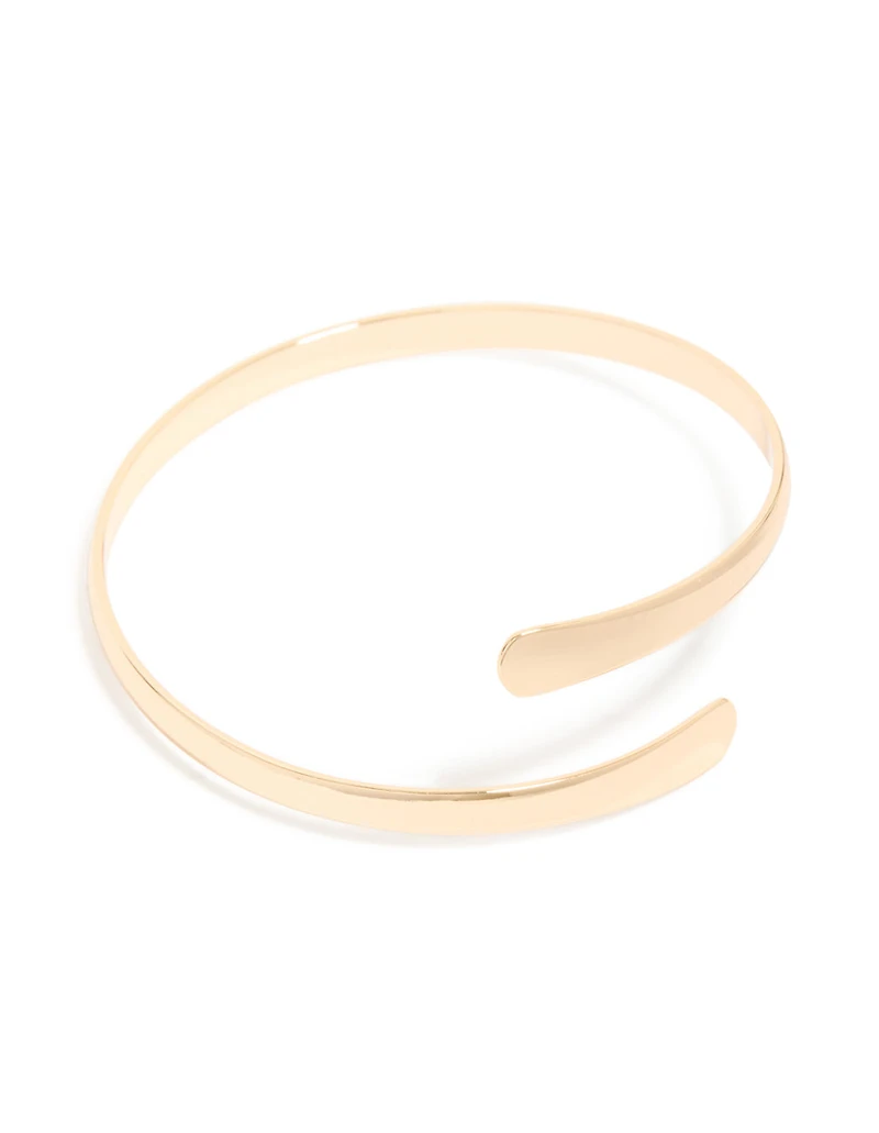 Gold Wrap Around Wrist Cuff