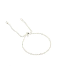 Silver Plated Simple Rope Toggle Bracelet